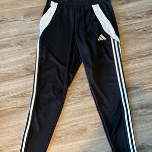Adidas  Black Joggers with White Stripes